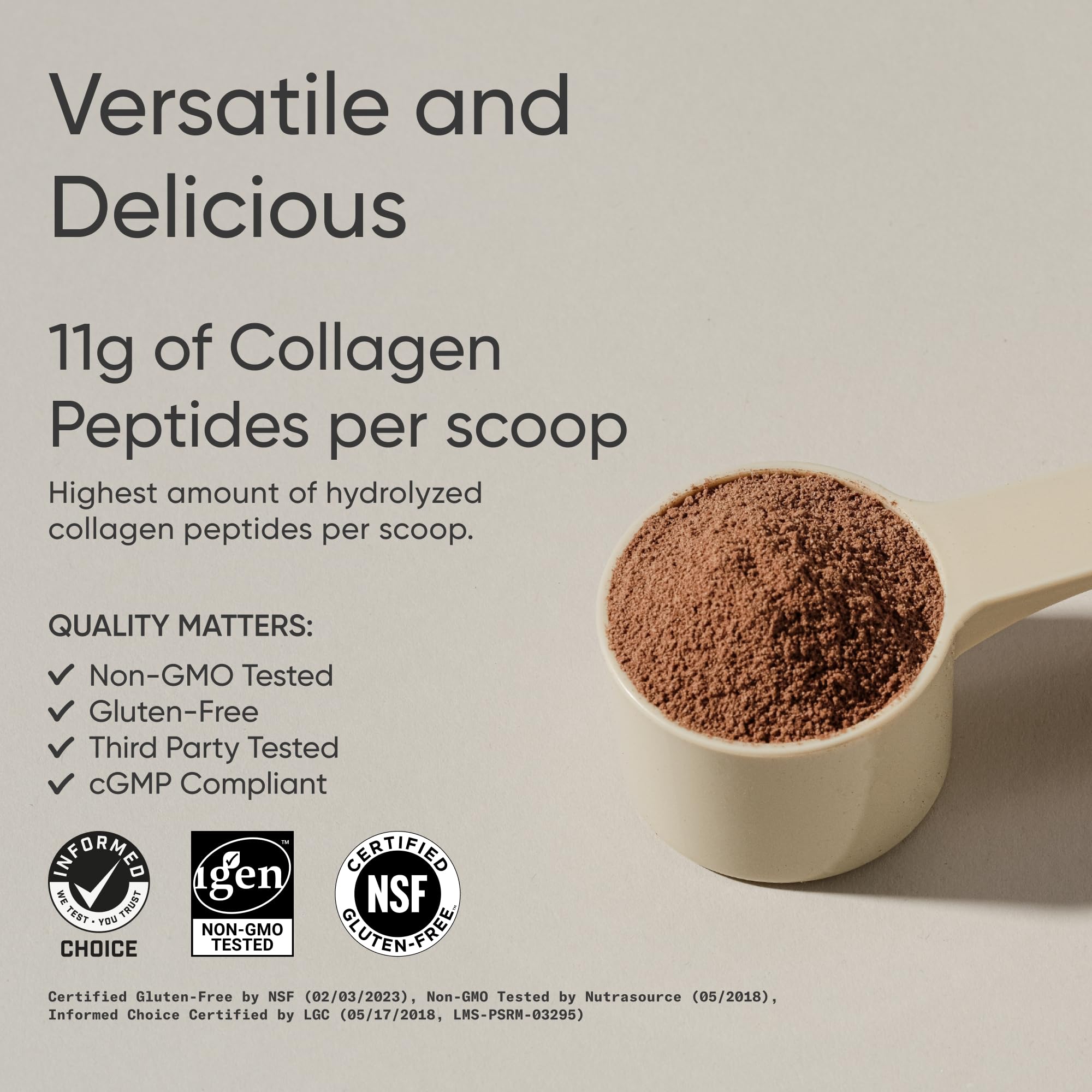 Sports Research® Collagen Peptides Protein Powder, Dark Chocolate (1.41lb) — Amazon image 2