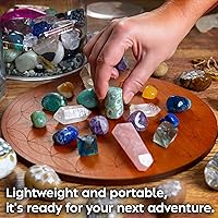 Vista 6 de Curawood Tablero de rejilla de cristal para piedras, tablero de geometría sagrada de flor de la vida de 10 pulgadas de diámetro, amplifica el poder