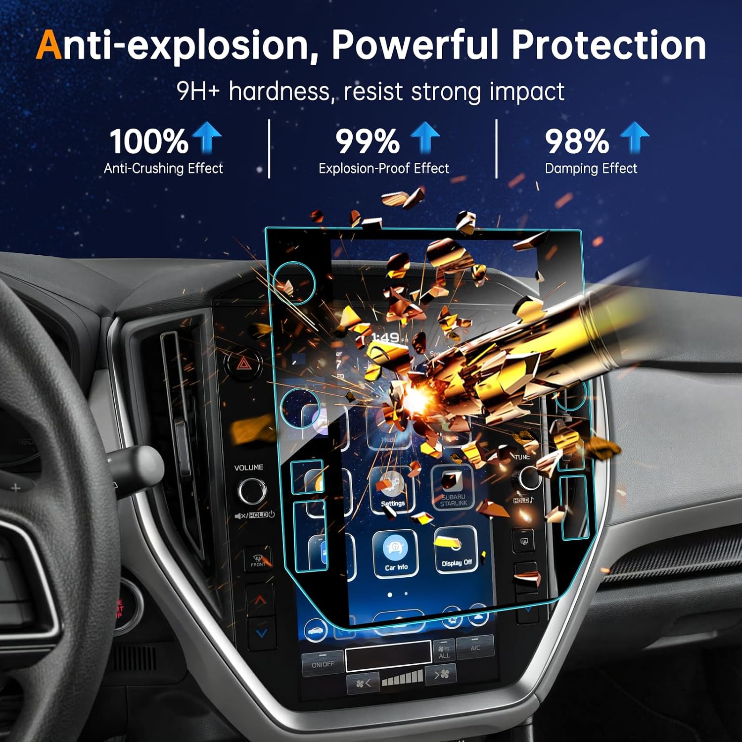 SHAOHAO 2025 2026 Crosstrek Screen Protector for 2024 2025 2026 Subaru Crosstrek Accessories (Premium/Sport/Limited/Wilderness) 11.6 Inch 9H Glass Crosstrek XV & Impreza Anti Fingerprint & Scratch