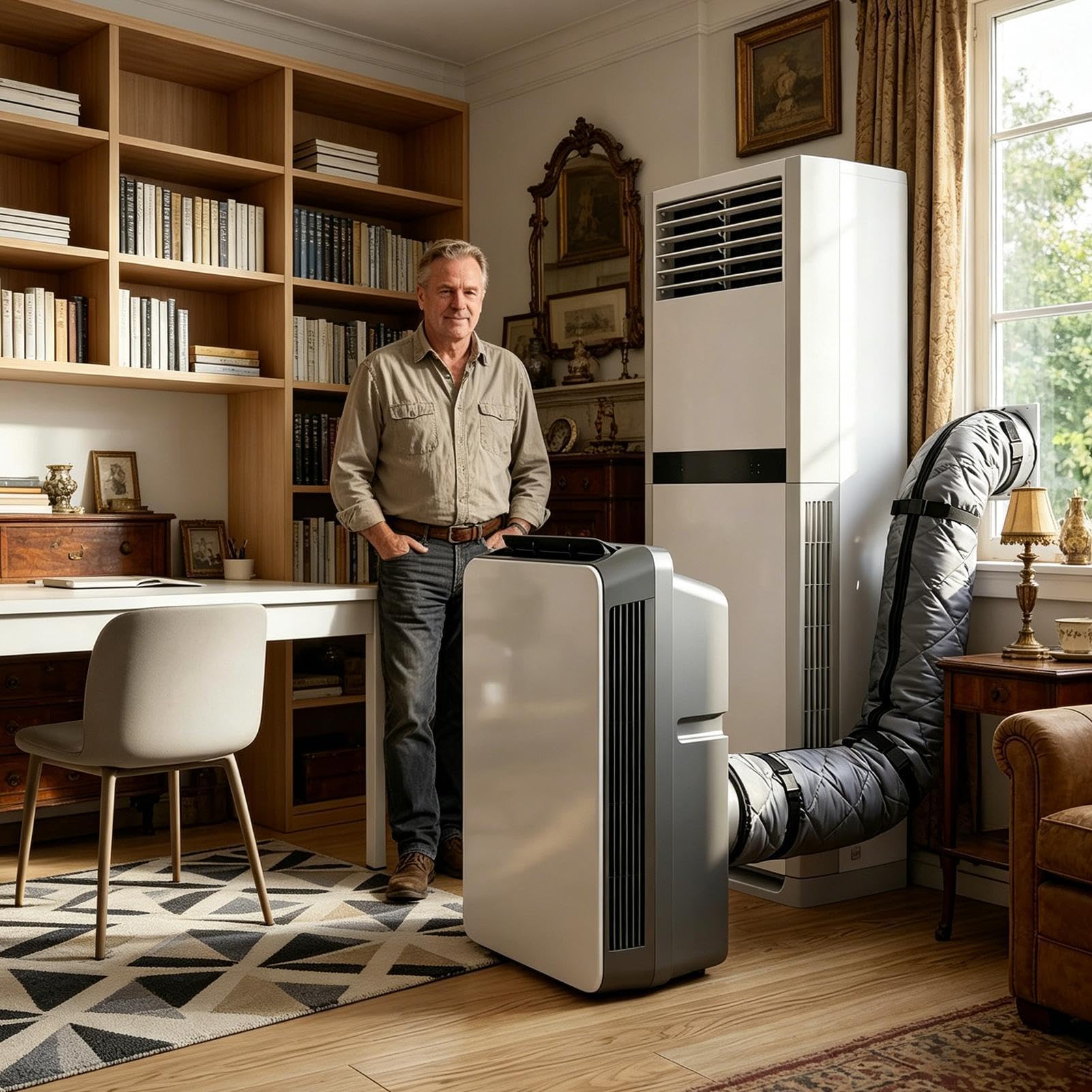 Schlauch Abdeckung Für Tragbare Klimaanlagen, Tragbare AC-Schlauch-Isolierhülle 148x53 Cm, Oxford-Stoff, Klettverschluss, Für 5,8–6 Zoll, Schützt Vor & UV, Für Garagen, Wohnmobile & Wohnungen