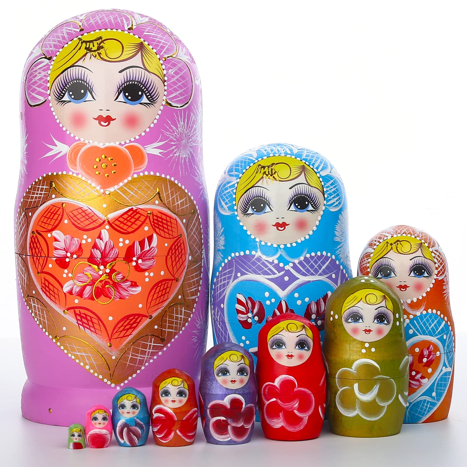JoyNest Pink Heart 10-Piece Set