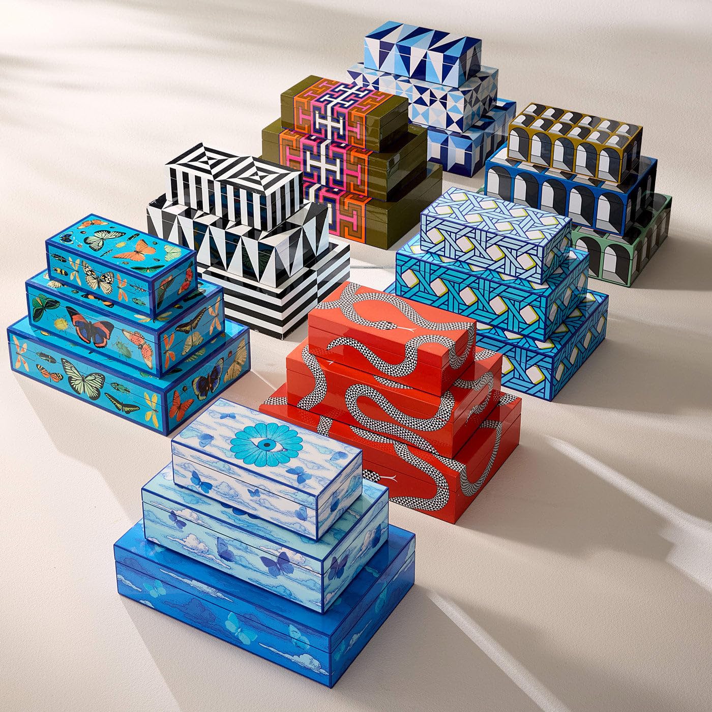 Amazon.com: Jonathan Adler Medium Arcade Lacquer Box,Blue