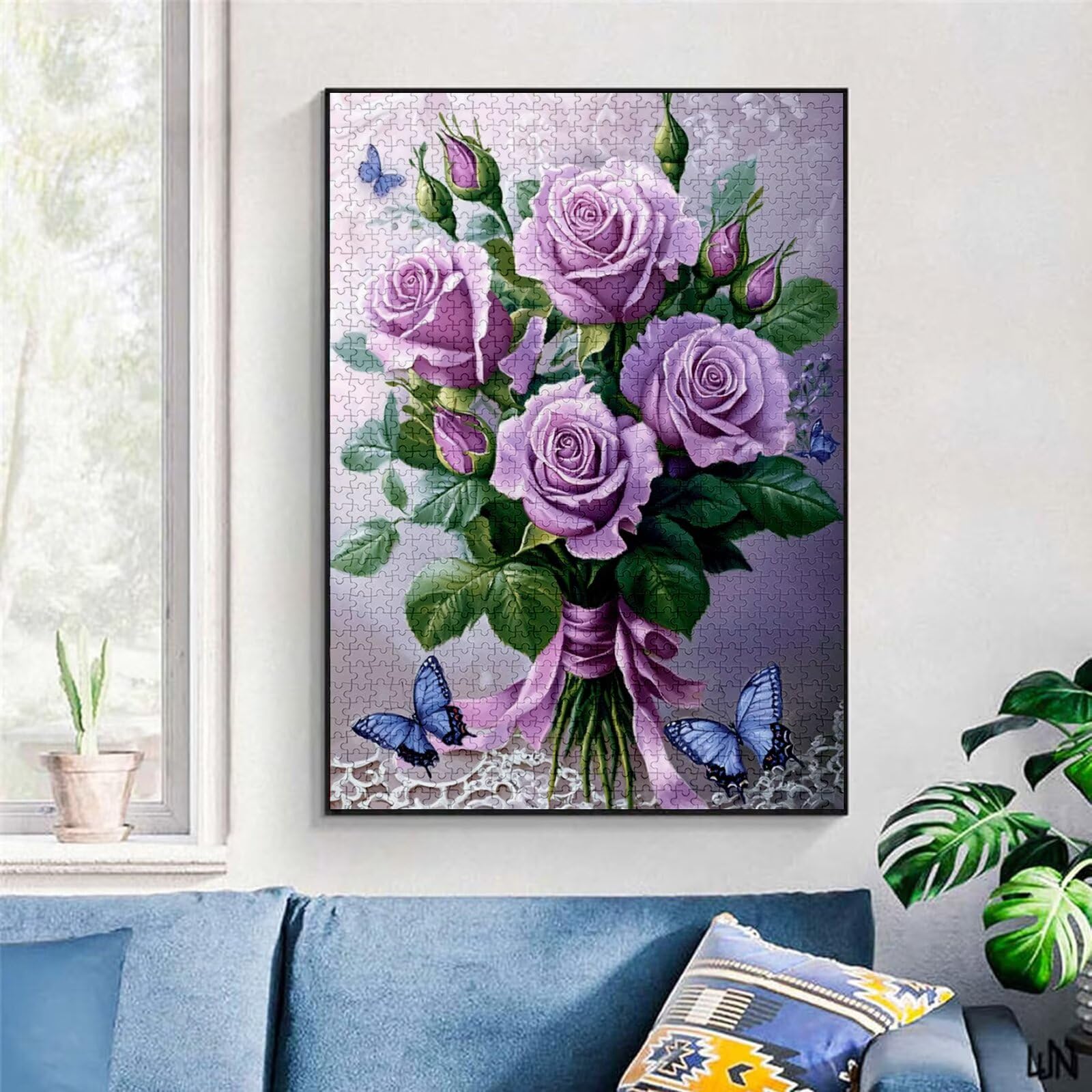 Puzzle 5000 Pezzi, 3 4 5 Anni Puzzle Rosa 6 7 8 Anni Giochi Educativi Sostenibili Con Motivi Per Adulti Da Gioco in Legno Di Alta Qualità Jigsaw Fiore per Gioco Familiare, 2026 Regalo Natale H-7748