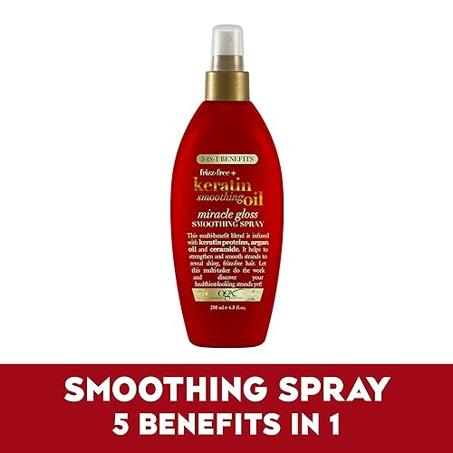 Miniatura 3 de Sin encrespamiento  aceite alisador de queratina Miracle Gloss Spray 5 en 1 cabello desencrespado cabello brillante queratina aceite de argán