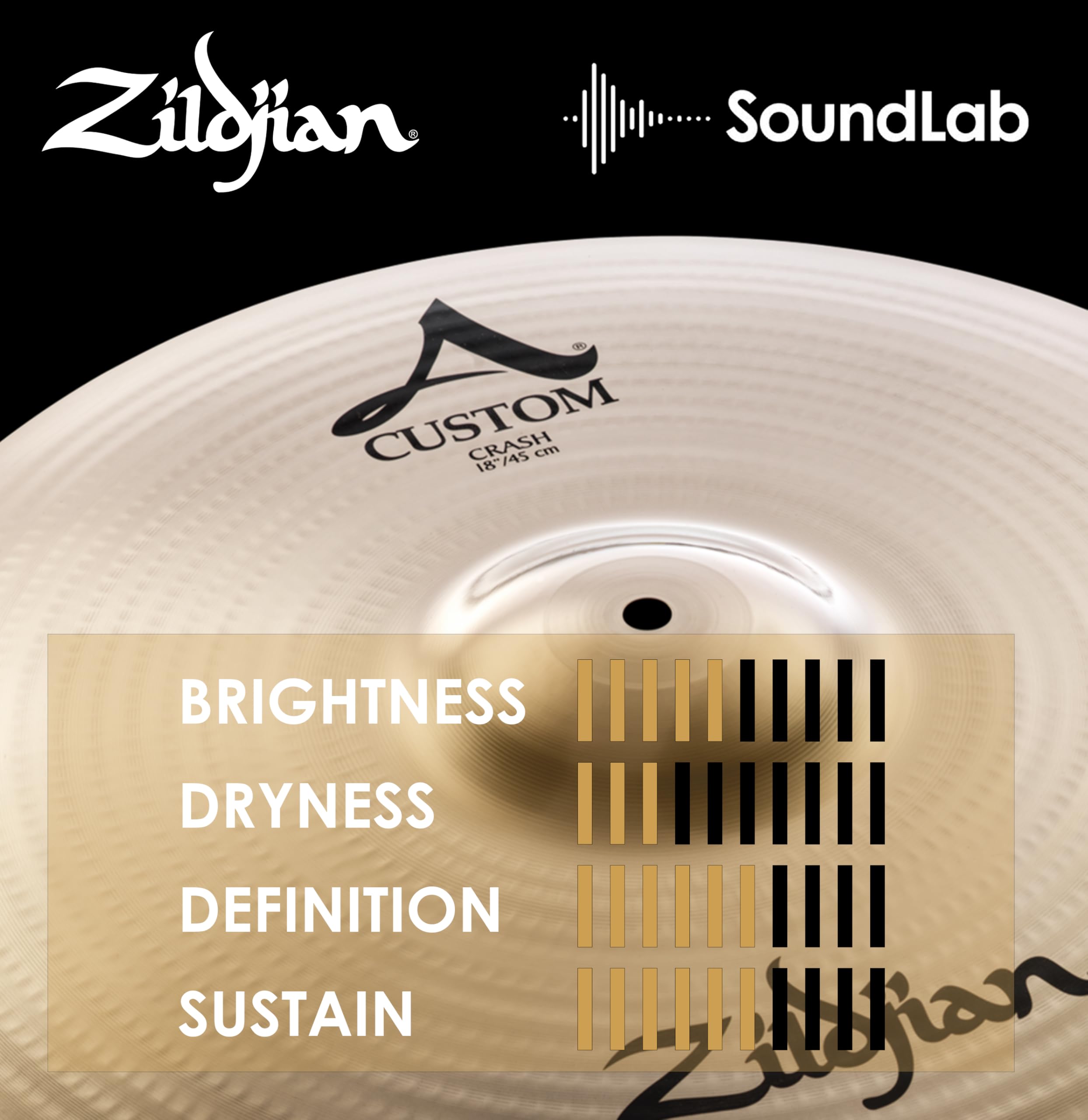 Zildjian A-Custom Crash 18" Finition brillante - Cymbale Crash