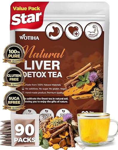 Miniatura 3 de WOTIHA 60 bolsas de té de raíz de diente de león de primera calidad, 100% tostado natural, apoya la salud del hígado y los riñones, la digestión y
