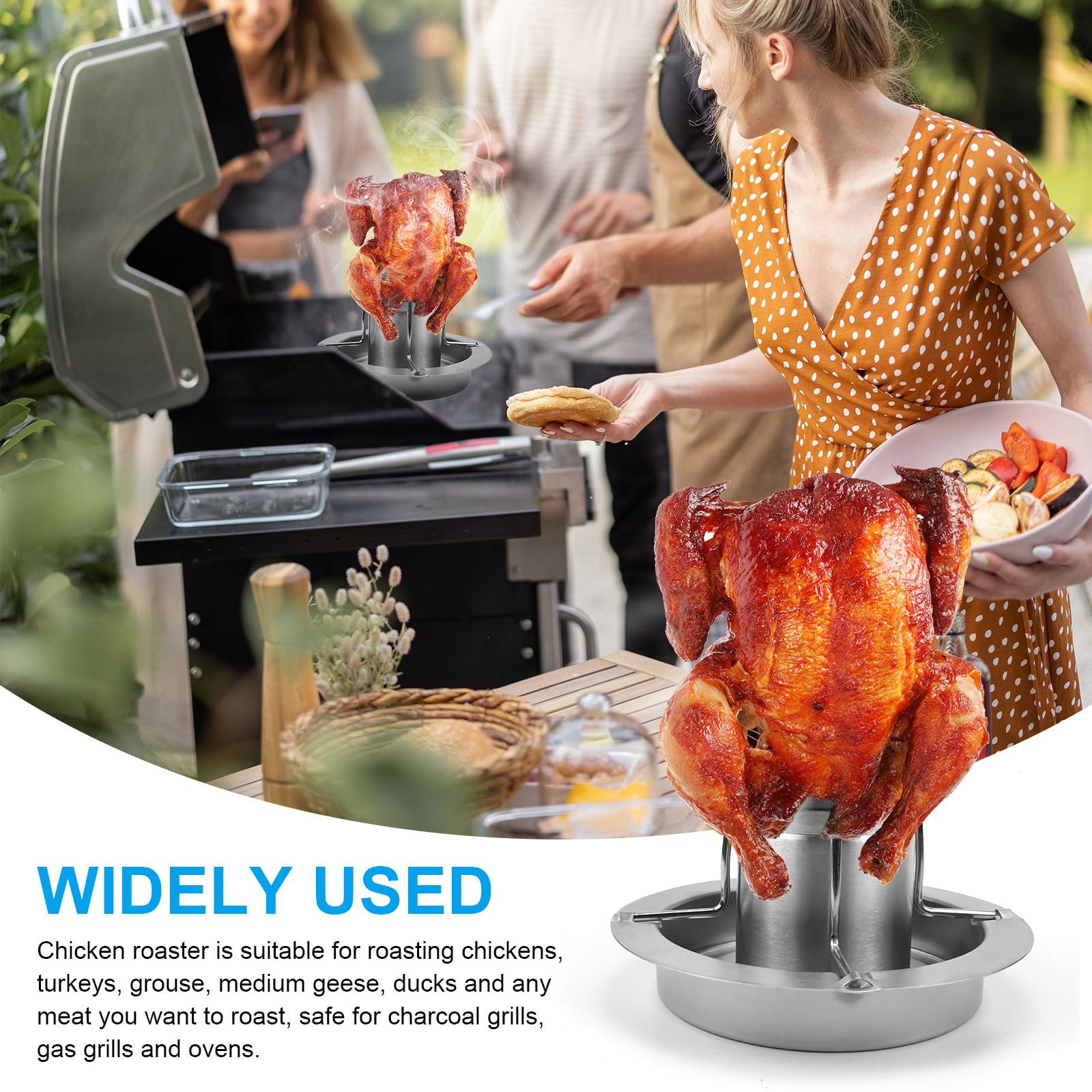 Support de Poulet Support à Poulet Support Poulet Support Poulet Barbecue en Acier Inoxydable pour Four, Barbecue, Poulets Accessoires Gril
