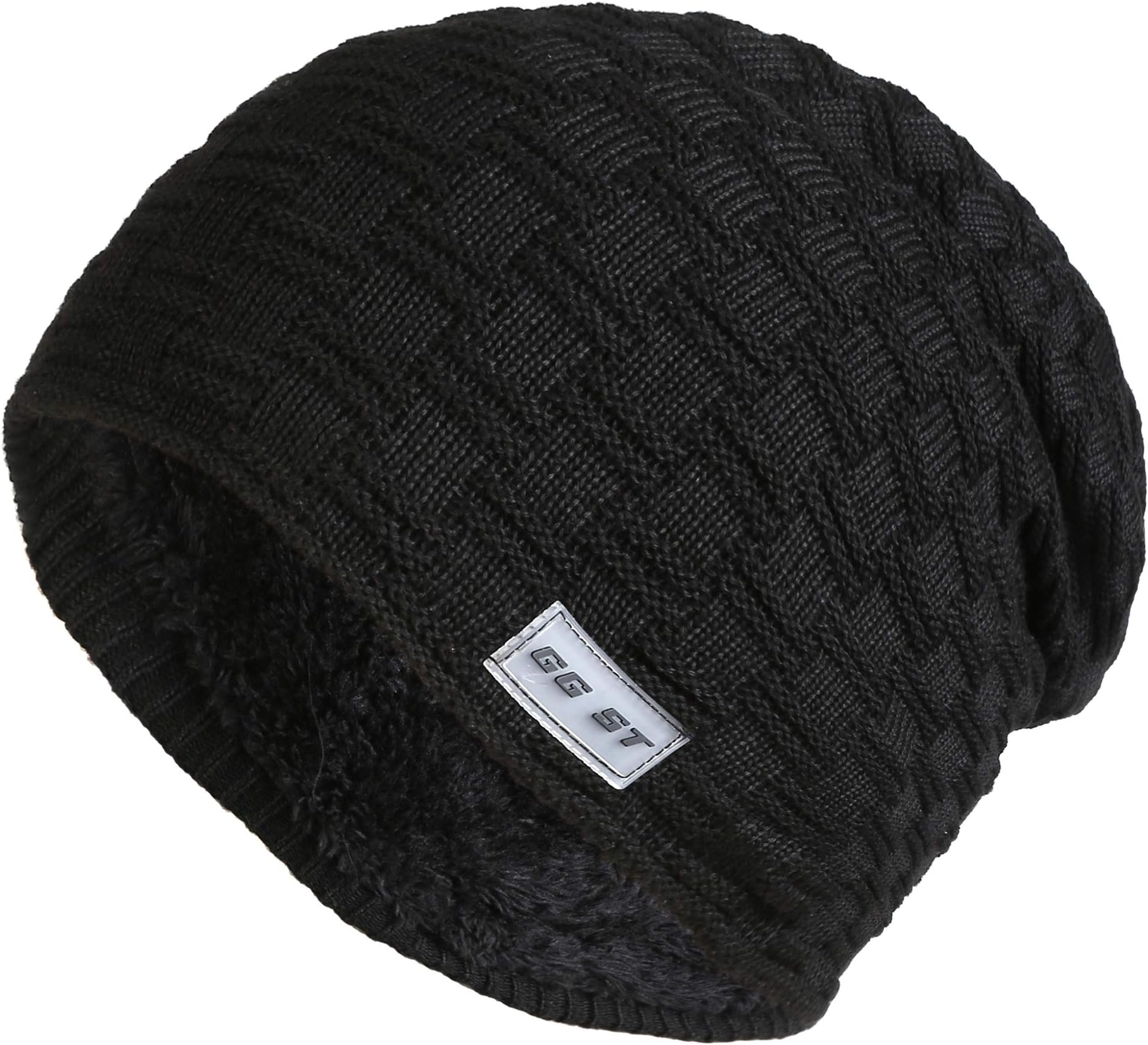 Fleece Lined Beanie Hat Winter Warm Knit Soft Thick Ski Skull Cap for Mens & Womens