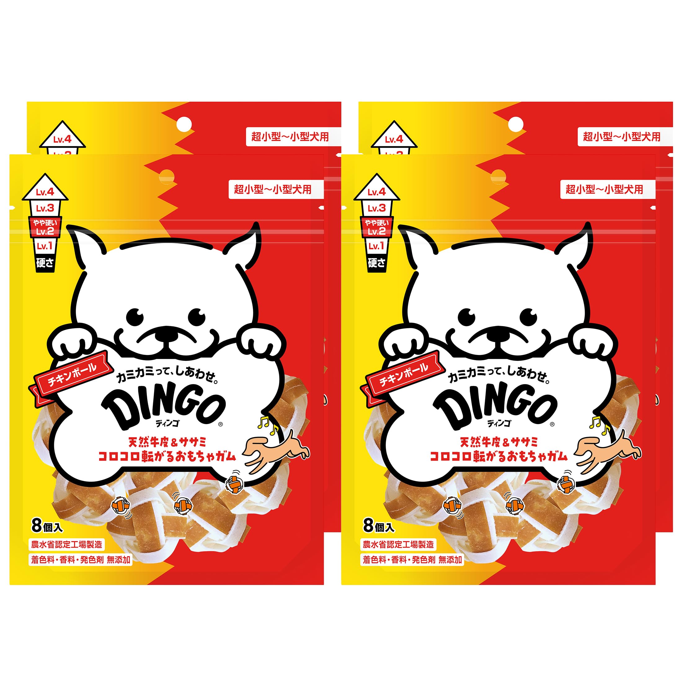 ディンゴ (Dingo) チキンボール ミニ 8個入× 4個セット 犬用おやつ
