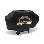 Rico Industries NFL Los Angeles Chargers Deluxe Grill Cover Deluxe Vinyl Grill Cover - 68 Wide/Heavy Duty/Velcro Staps