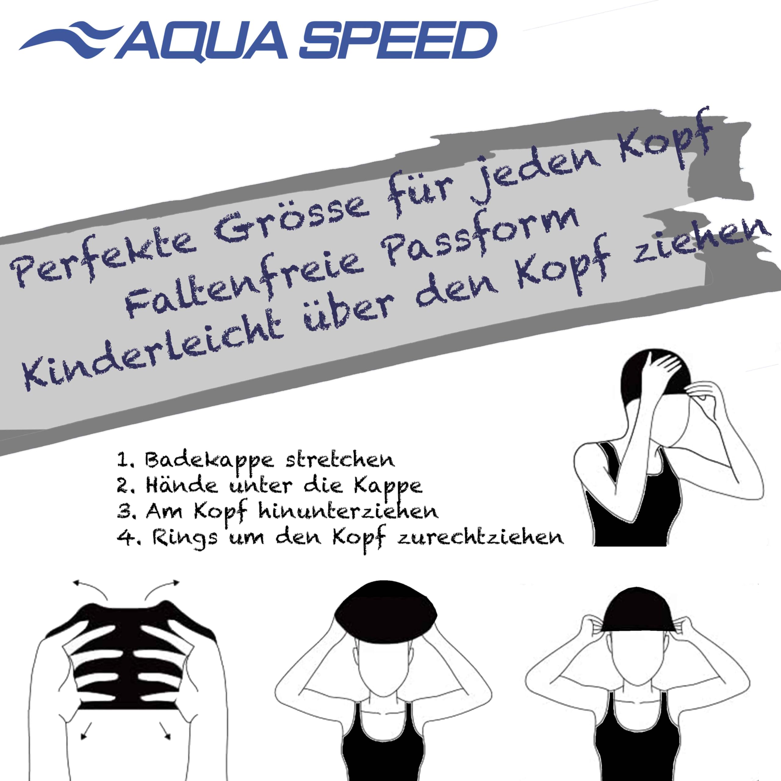 Aqua Speed Casquette De Natation Rétro Turban – Bonnet élégant En Polyester Pour Femme, Plage, Piscine, Sauna – Fermeture Velcro