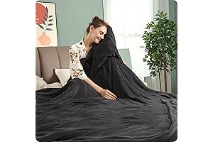 DUODUO Heated Electric Blanket Thermal Throw - Warm Coral Fleece 72"x84" with...