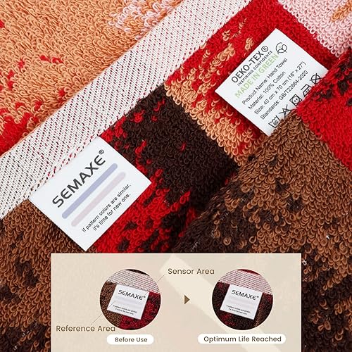 Vista 270 de SEMAXE - Juego de toallas de baño grises, 2 toallas de baño, 2 toallas de mano, 4 toallas faciales, toalla 100% algodón para baño, toalla suave