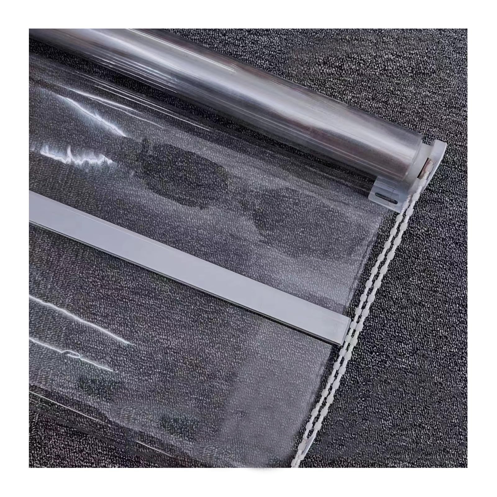 Tapparella Avvolgibile Impermeabile Trasparente in PVC,Termico Antipolvere,Tende Rullo per Esterni,Giardini,Balconi,Bagno,Ufficio,Antipioggia Isolamento(W110*H200cm/W43.30*H78.74in)