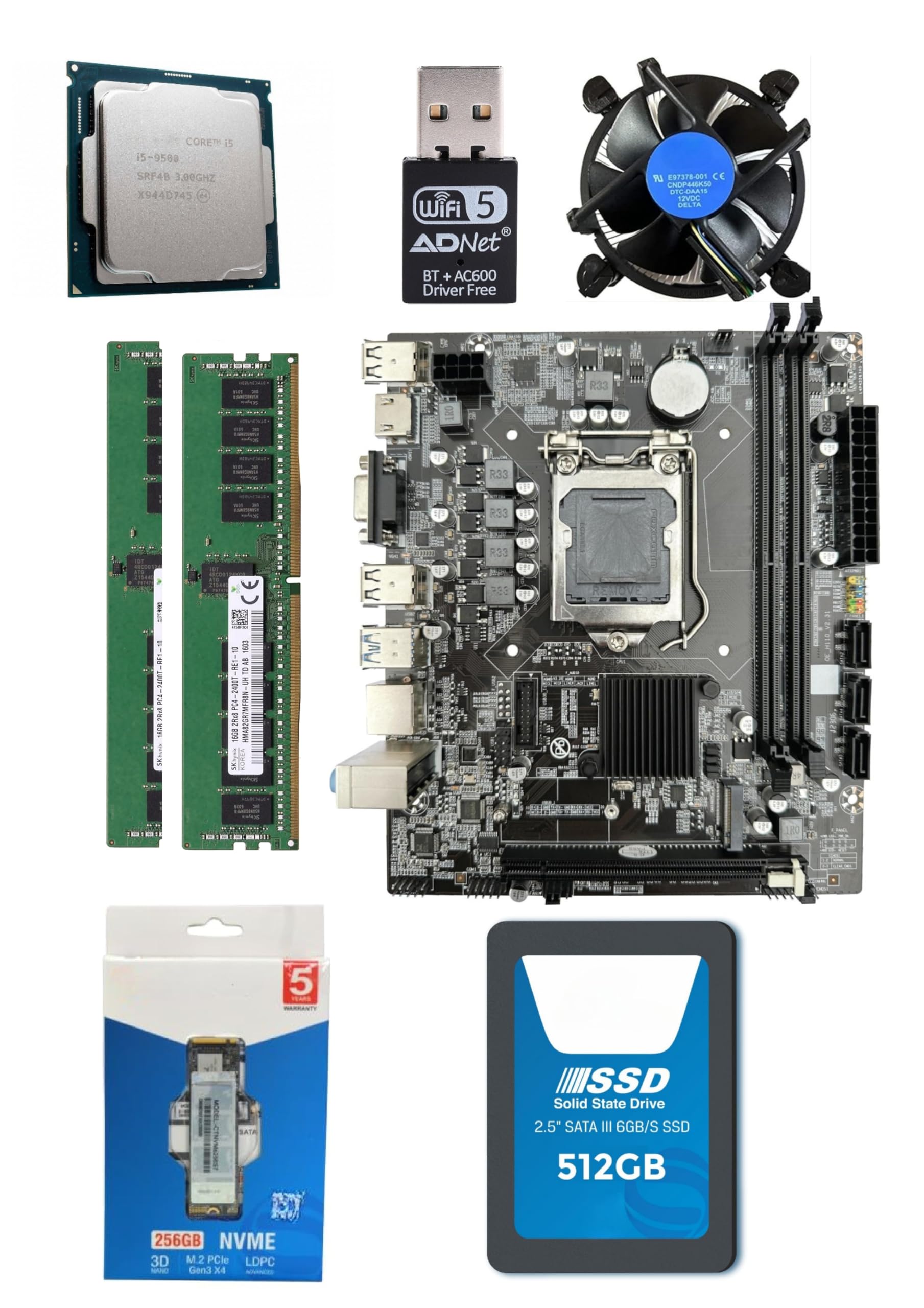 Amazon.in: Buy PreSolve| H110 Motherboard Combo/Kit with i5-9500