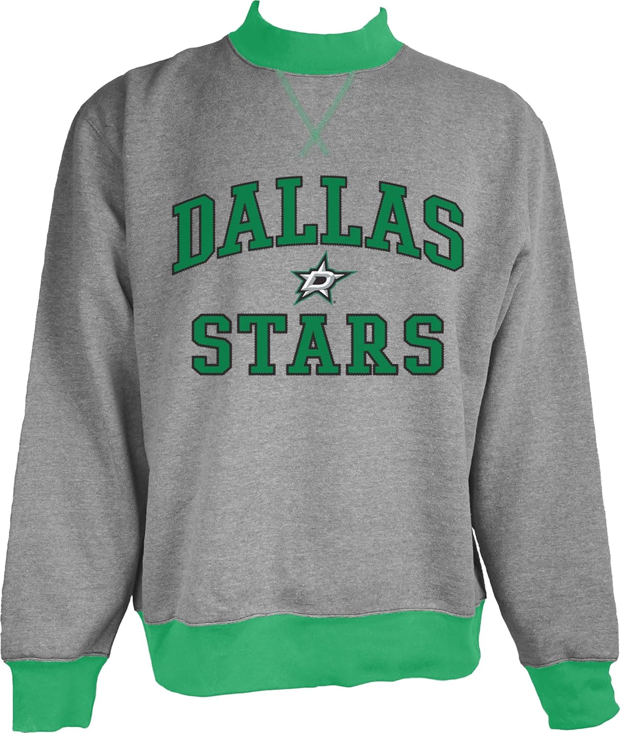 Blue 84 NHL Officially Licensed Mock Crewneck Sweatshirt Twill Embroidery