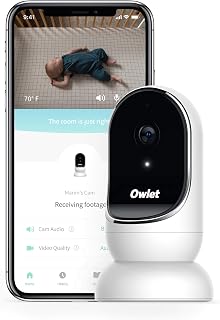 Owlet Cam Babyphone mit Kamera - Sichere, verschlüsselte HD-Videos von überall aus abrufbar, mit Geräusch- und Bewegungsmeldungen (NEU)