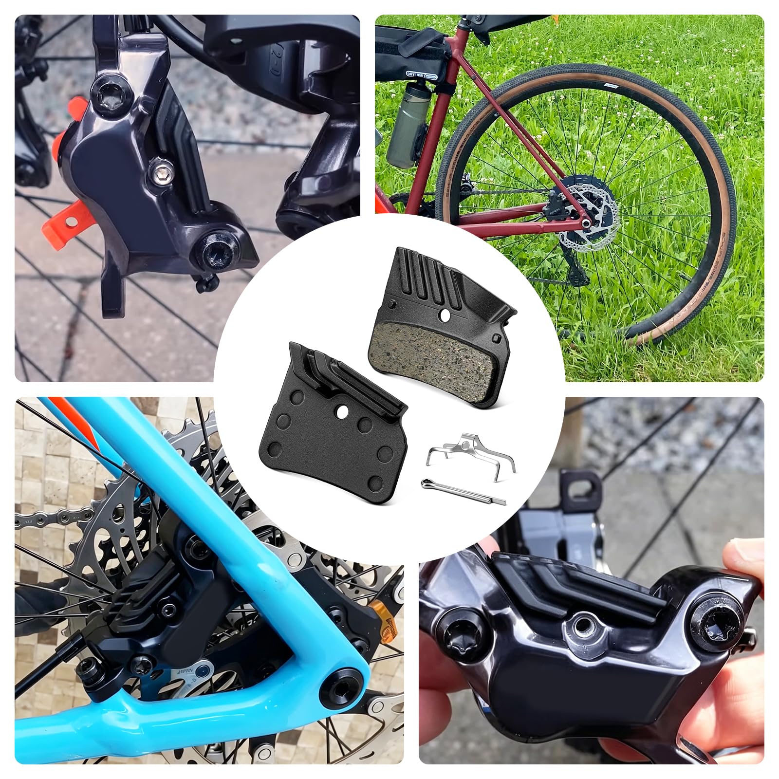 Bremsbeläge Fahrrad für Shimano Deore XT BR-M8120 - Resin Mit Kühlrippen für Shimano N03A / D03S / SLX Bremsbeläge 4 Kolben, Fahrrad Scheibenbremse für BR-MT420, Disc Brake Pads, Bremsklötze, 1 Paar