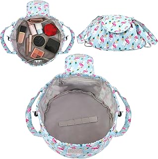 Bolsa de maquillaje con cordón de barril gran...