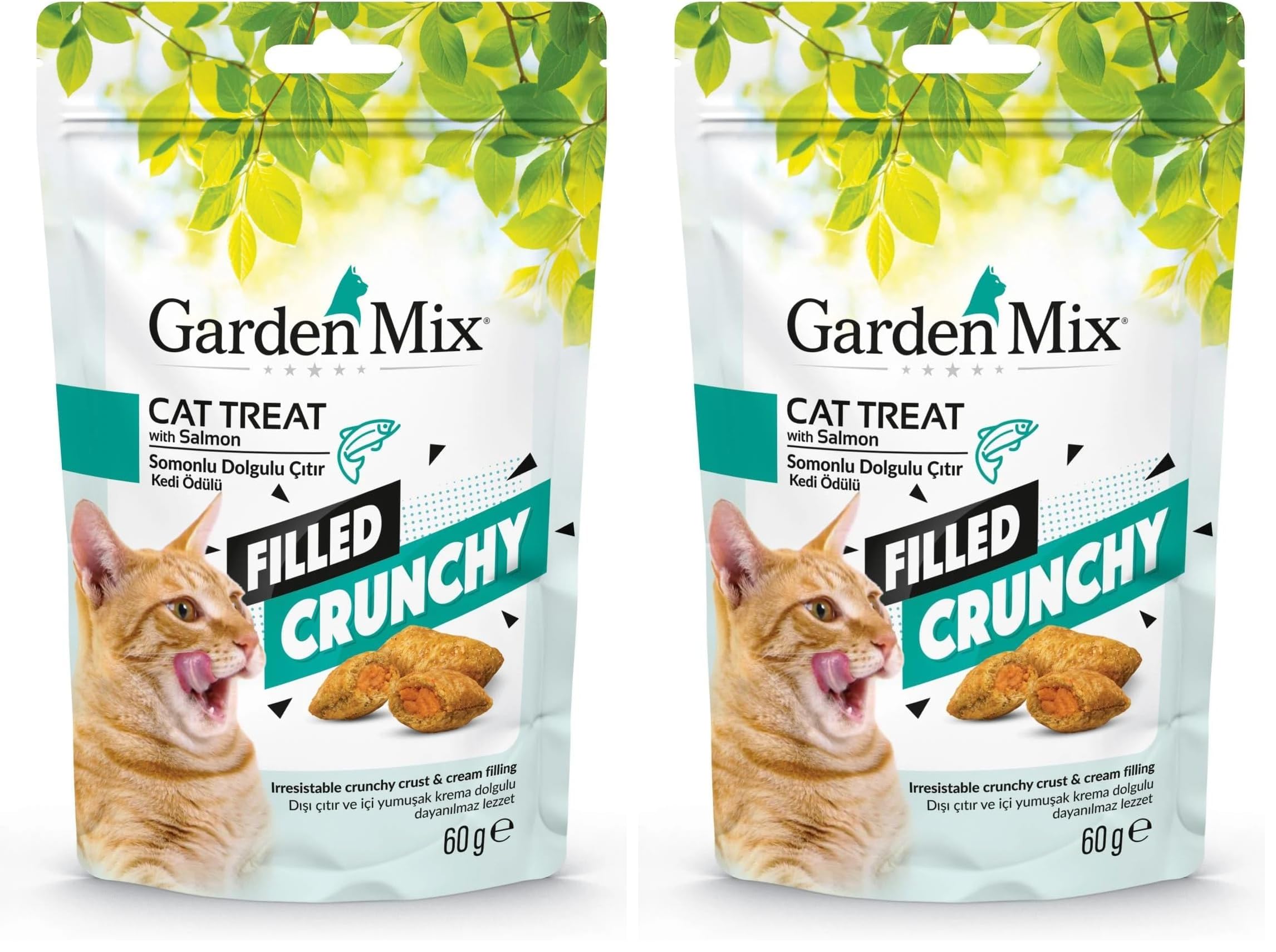 Garden Mix Ton Balikli Içi Dolgulu Kedi Ödülü 60Gr (2 paketi)