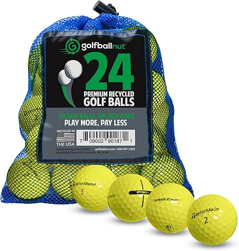 Vista 12 de Usado y reciclado para Taylormade Mix Near Mint 4A (blanco y amarillo) (24 y 48) pelotas de golf bolsa de malla incluida