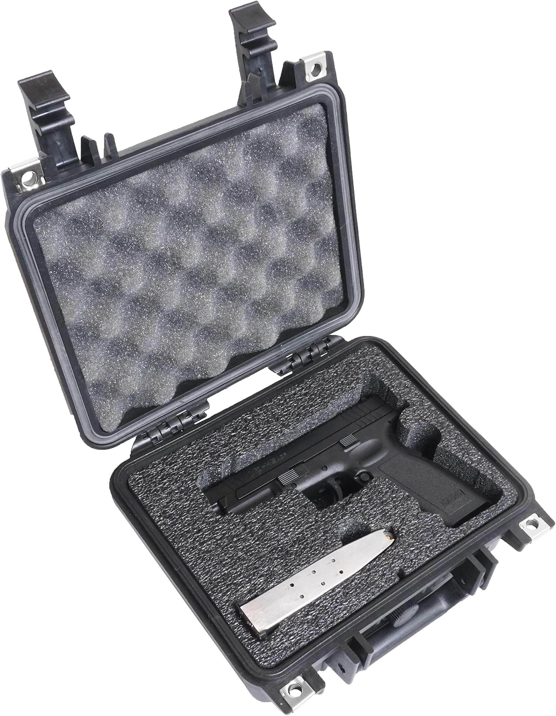 Case Club Case fits Springfield XD & 3 Magazines in Pre-Cut Heavy Duty Waterproof Case (Accommodates Optics & Under Barrel attachments)