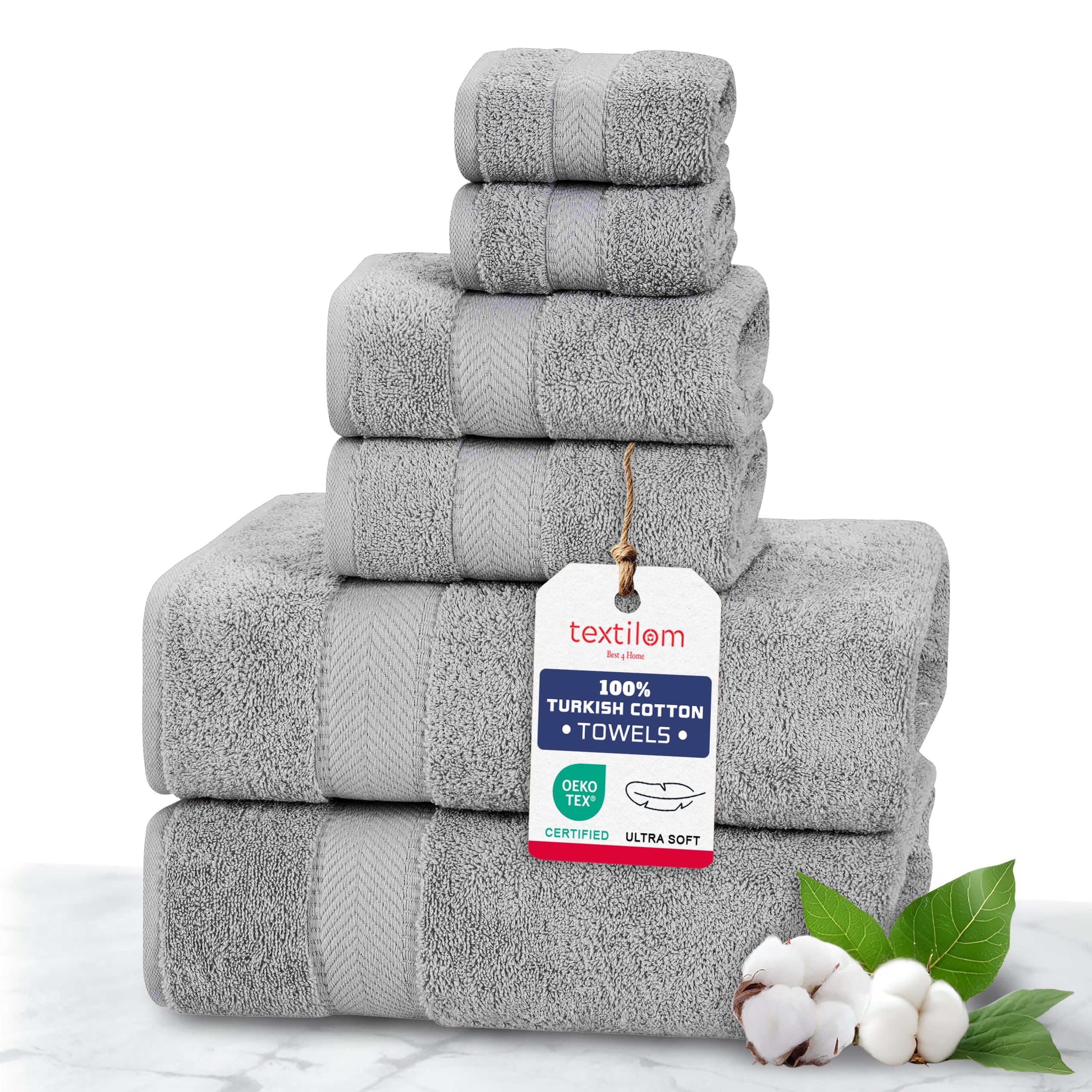 Toallas de baño TEXTILOM de algodón turco para un secado suave en el hogar