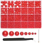 NACHLYNN 12000 Pcs Flat Back Pearl 8 Sizes Flatback Pearl Beads Half Pearl Bead Half Round Pearls for Crafts Embellishment Shoes DIY Phone Case Making