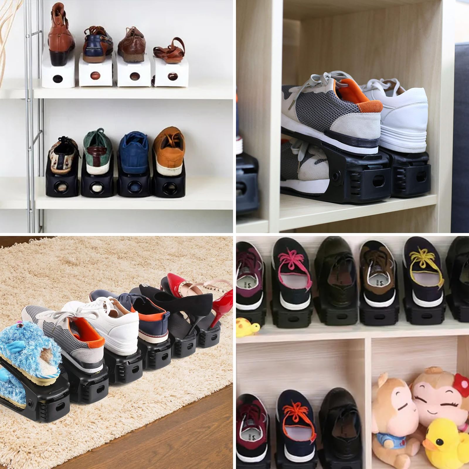 Organizer Portascarpe Salvaspazio - 20 Pezzi Regolabili In Plastica Per Armadio E Scarpiera - Foto 10