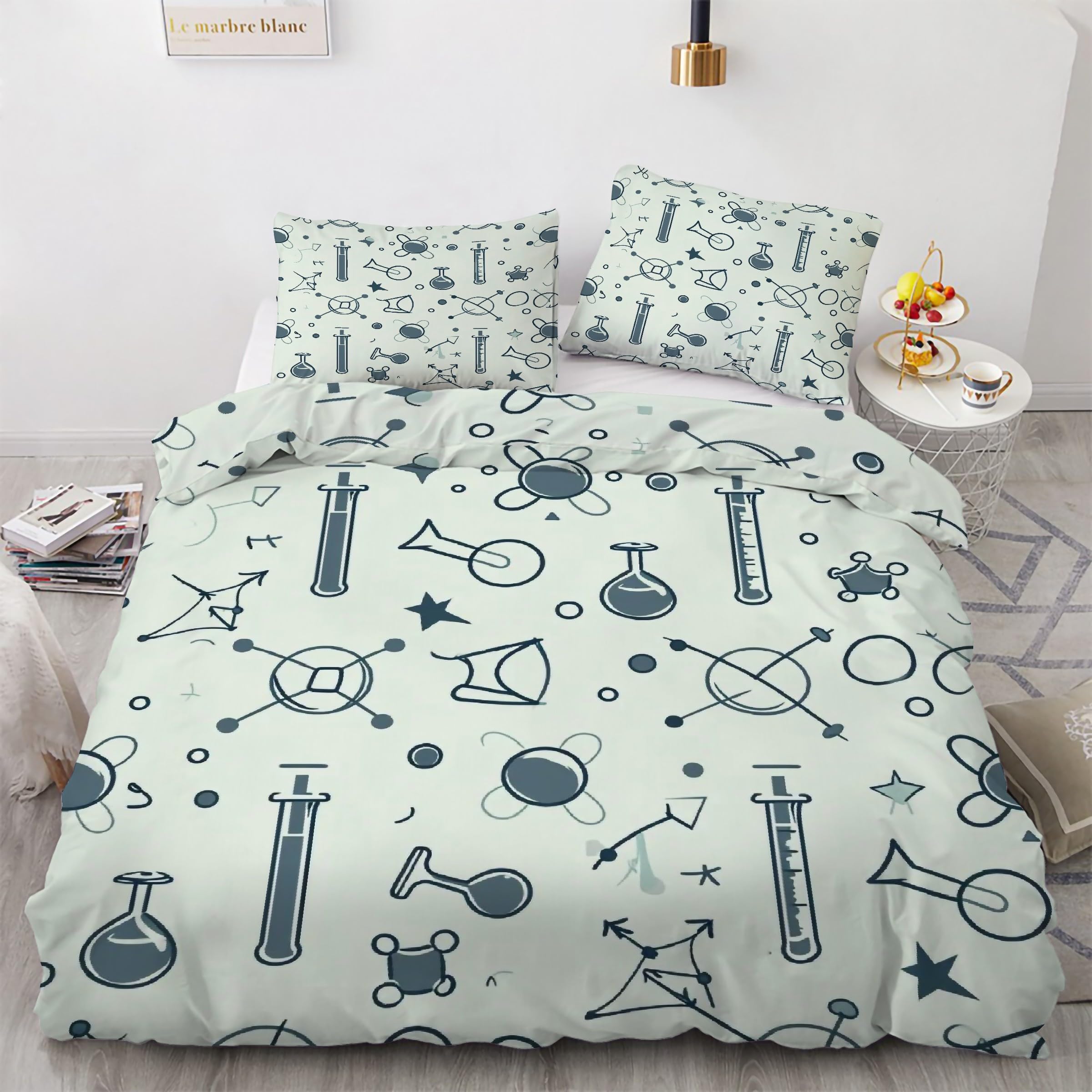 Ensemble de literie 3 pièces housse de couette 240 x 260 microfibre douce et taies