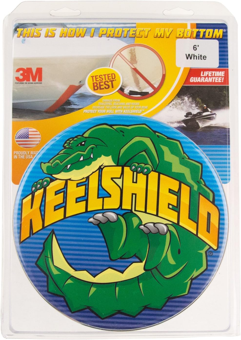 Gator Guards KeelShield Keel Guard - Helps Prevent Damage, Scars and Scratches - DIY Installation - Compatible with Fiberglass and Most Aluminum Boats - Made in The USA - 4’ to 12’ Lengths