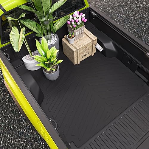 Miniatura 5 de Xipoo Tapete para caja de camioneta compatible con Toyota Tacoma 2005-2023, alfombrilla de caja de camioneta de 5 pies de repuesto de revestimiento