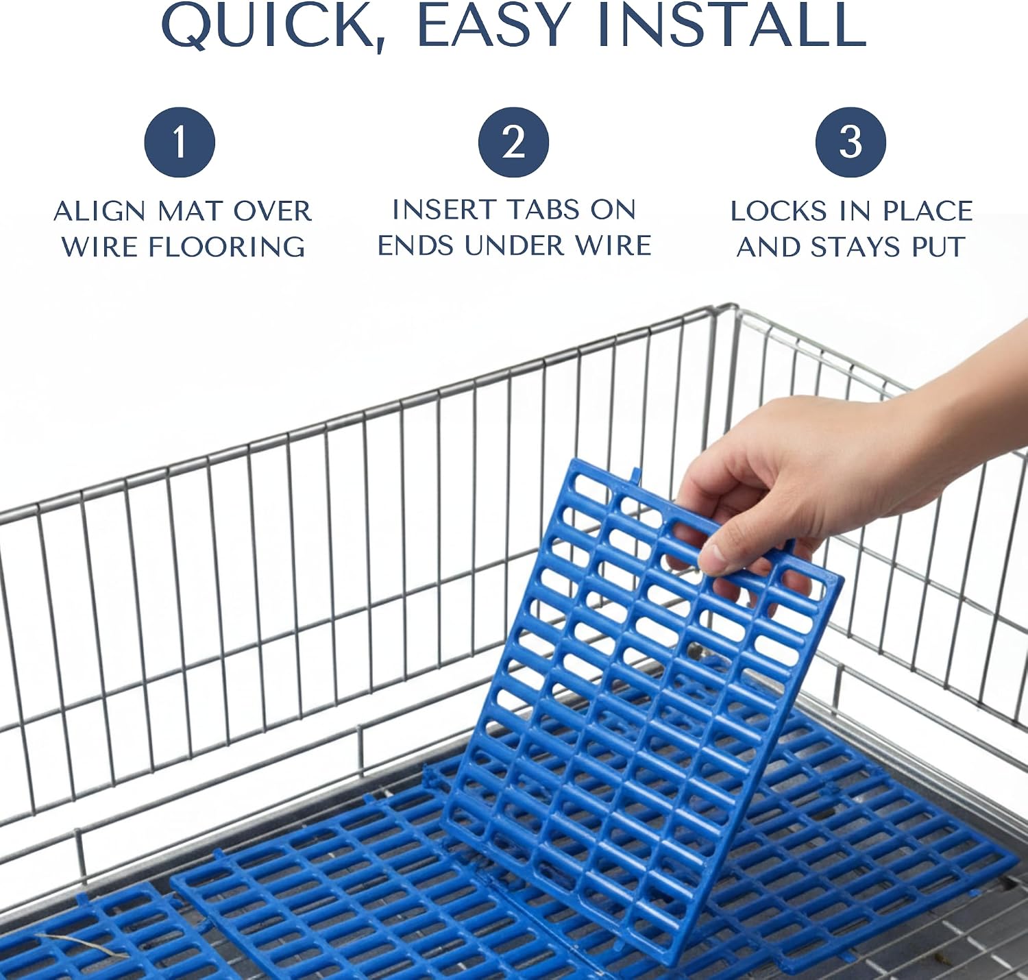 Premium Plastic Rabbit Cage Mats (Gray, 1 Pack) | 15x10 Mat image 4