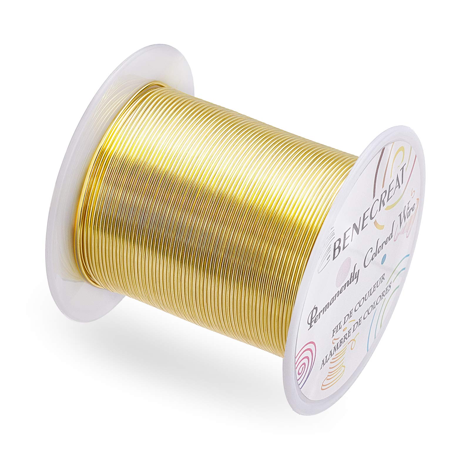 Filo Di Rame Quadrato BENECREAT Calibro 23 Placcato Argento - 10 Metri Per Gioielli Fai Da Te, 0,6mm