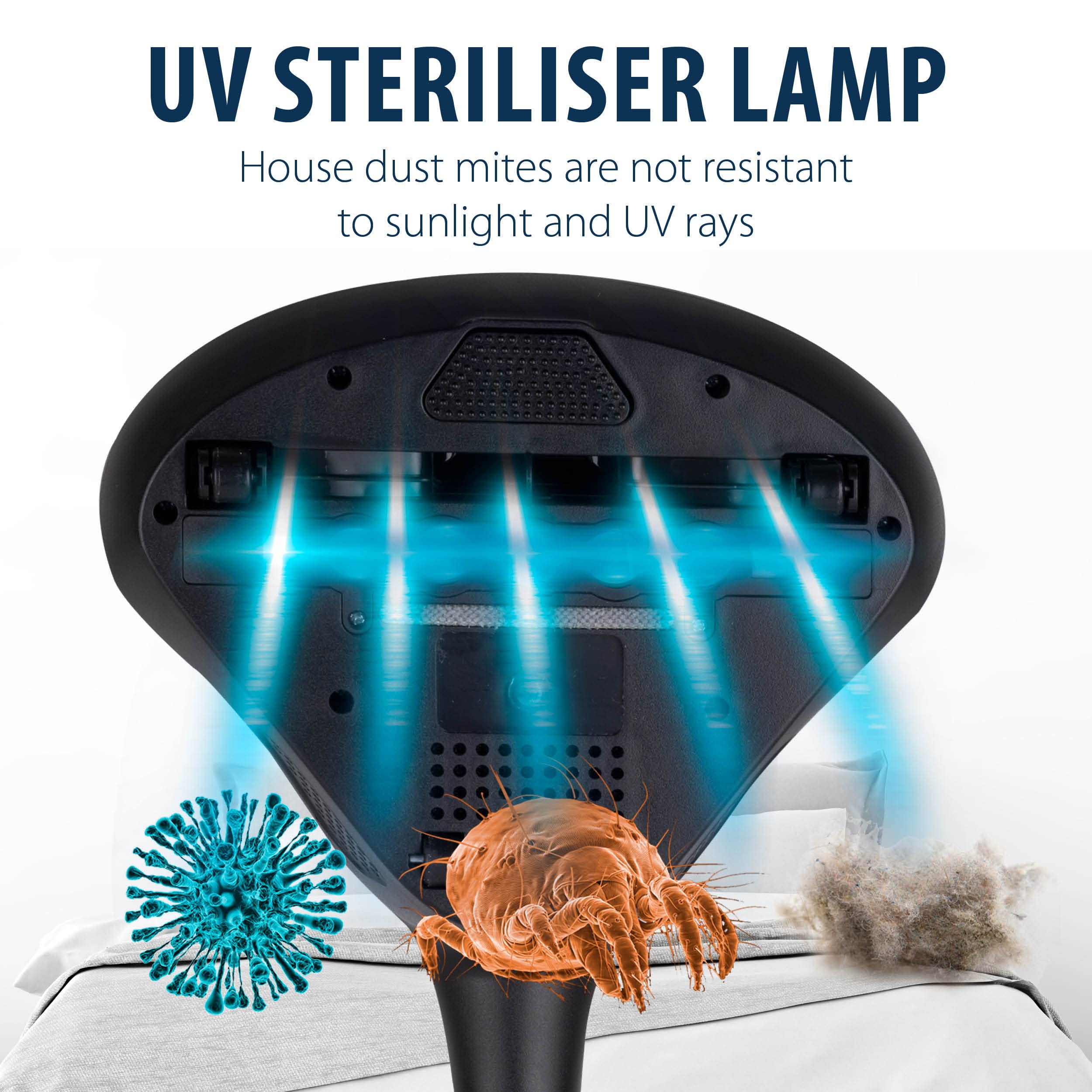 Alpina Aspirateur Anti-acariens - 230 V - Nettoyant Textile - Filtre UV - Nettoyant pour lit et Meubles