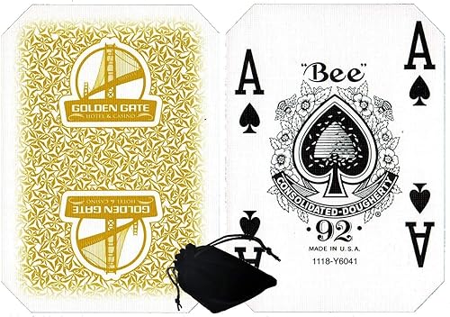 Miniatura 6 de Cyber-Deals Amplia selección de mazos de cartas auténticos de LAS Vegas DowntownOff-Strip Casino con bolsa de tela de terciopelo negro (pepita