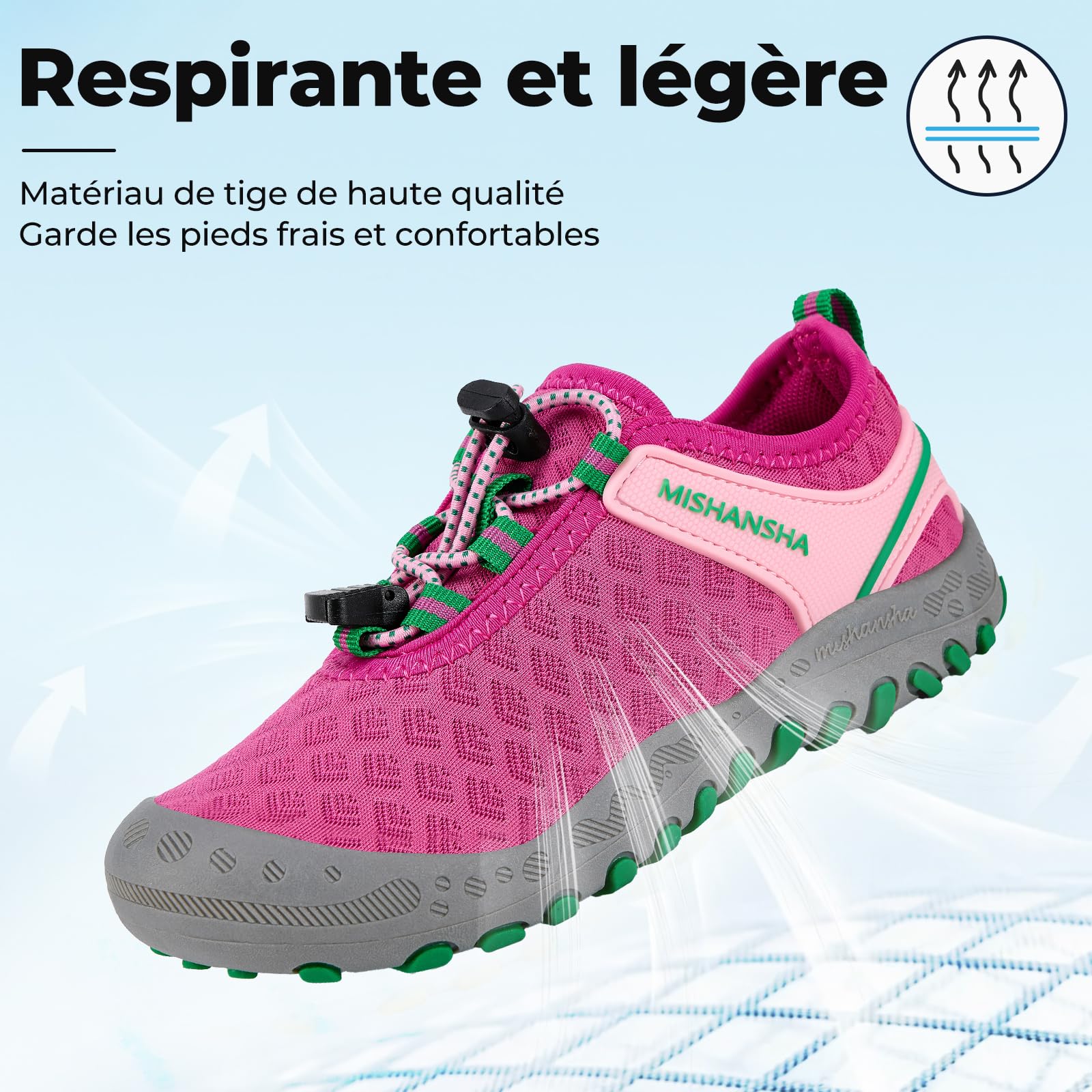 Mishansha Baskets Enfant Antidérapantes, Chaussures de Sport Outdoor Légères et Respirantes pour Randonnée Légère Tailles 24-38