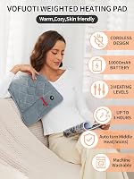 Vofuoti Vezeték Nélküli Elektromos Melegítőpárna 10000 mAh Akkumulátorral - 3 Hőfokozat, Mosható, Hordozható Fűtőpárna Hátra, Vállra, Derékr 3