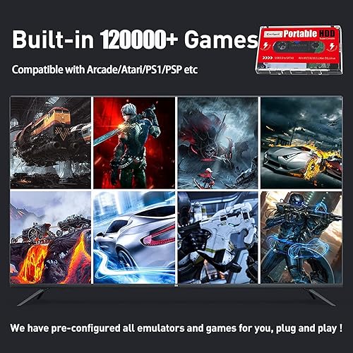 Miniatura 2 de Unidad de juego de 2 TB, USB 3.0, juegos incorporados, disco duro externo compatible con Mac OSLinuxWindows XP781011, HDD portátil compatible con