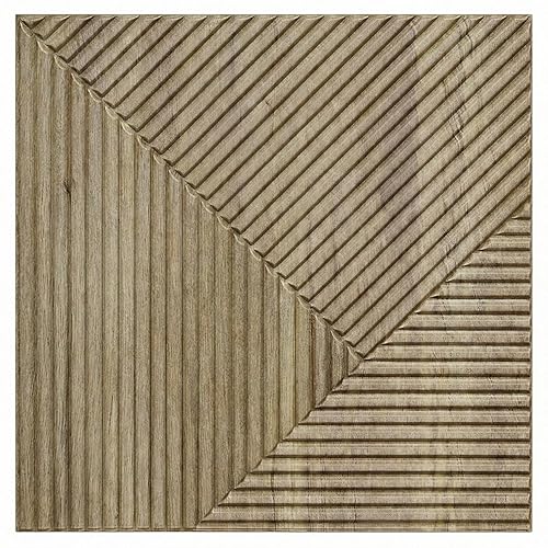 Faux Wood 3D Wall Panels, Natural Oak – 12 Pack