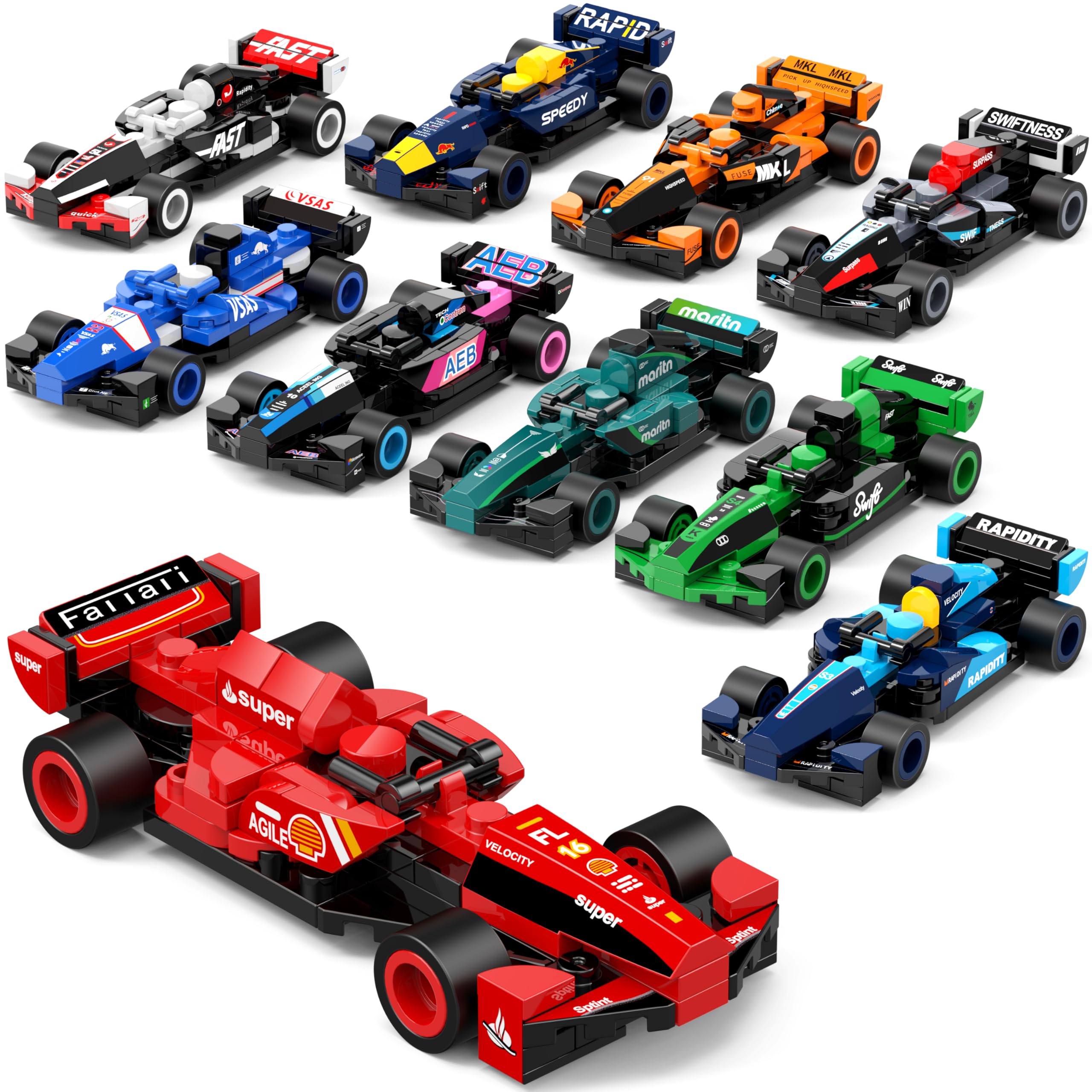 Amazon.com: Formula Race Car Building Blocks Set for Kids, 732PCS