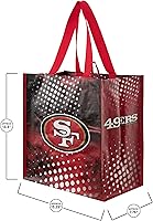 Vista 3 de FOCO - Bolsas de compras reutilizables con logotipo del equipo de la NFL unisex adulto, paquete de cuatro