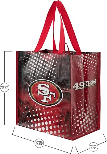 Vista 3 de FOCO - Bolsas de compras reutilizables con logotipo del equipo de la NFL unisex adulto, paquete de cuatro