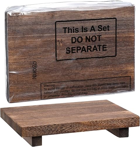 Miniatura 6 de Nuogo Bandeja elevadora de madera para jabón, soporte para fregadero de cocina, pedestal de madera para encimera de cocina, soporte decorativo