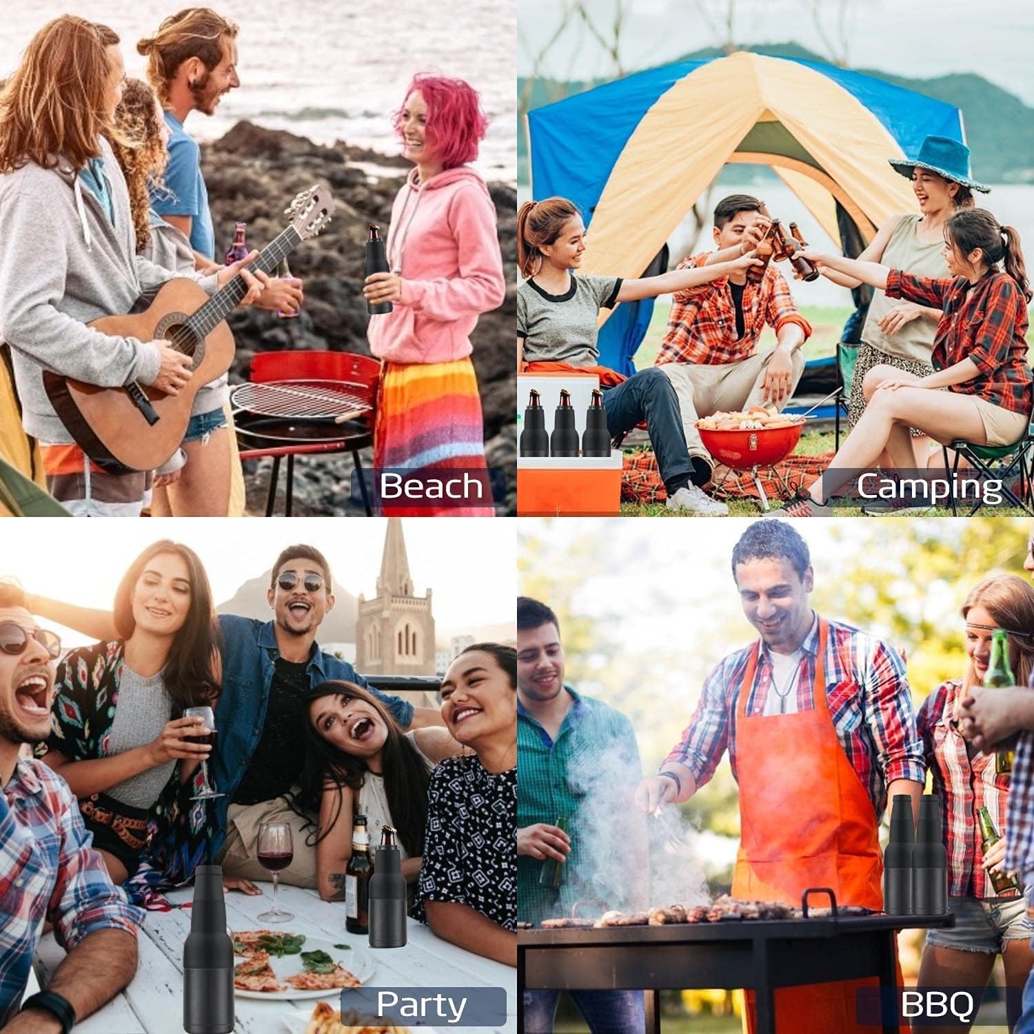 Stepstall Beer Gifts for Men - Beer Bottle & Can Cooler with Opener, 12 oz. Slim Can & Bottle Insulator, Vacuum Insulated Double Walled Stainless Steel (Green) - Image 6