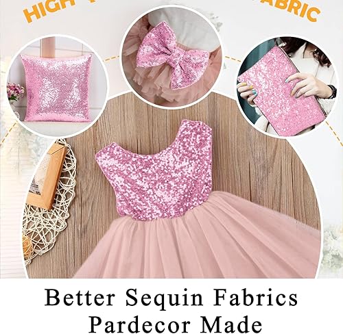 Vista 113 de Pardecor The Yard - Tela de malla con purpurina para coser, paño brillante (2 yardas, borgoña)