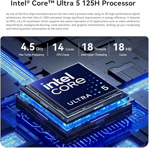 Vista 60 de Beelink Mini PC SEI11, Intel 10ª generación i5-11320H (hasta 4.5 GHz) 4C/8T, mini computadora de 16 GB DDR4 RAM 500 GB NVMe SSD, micro PC 4K a 60Hz