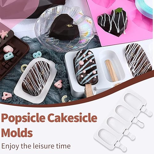 Miniatura 9 de Juego de moldes de silicona para chocolate, molde grande de corazón rompible, molde de bomba de cacao caliente de 2.6 pulgadas, moldes redondos Oreo