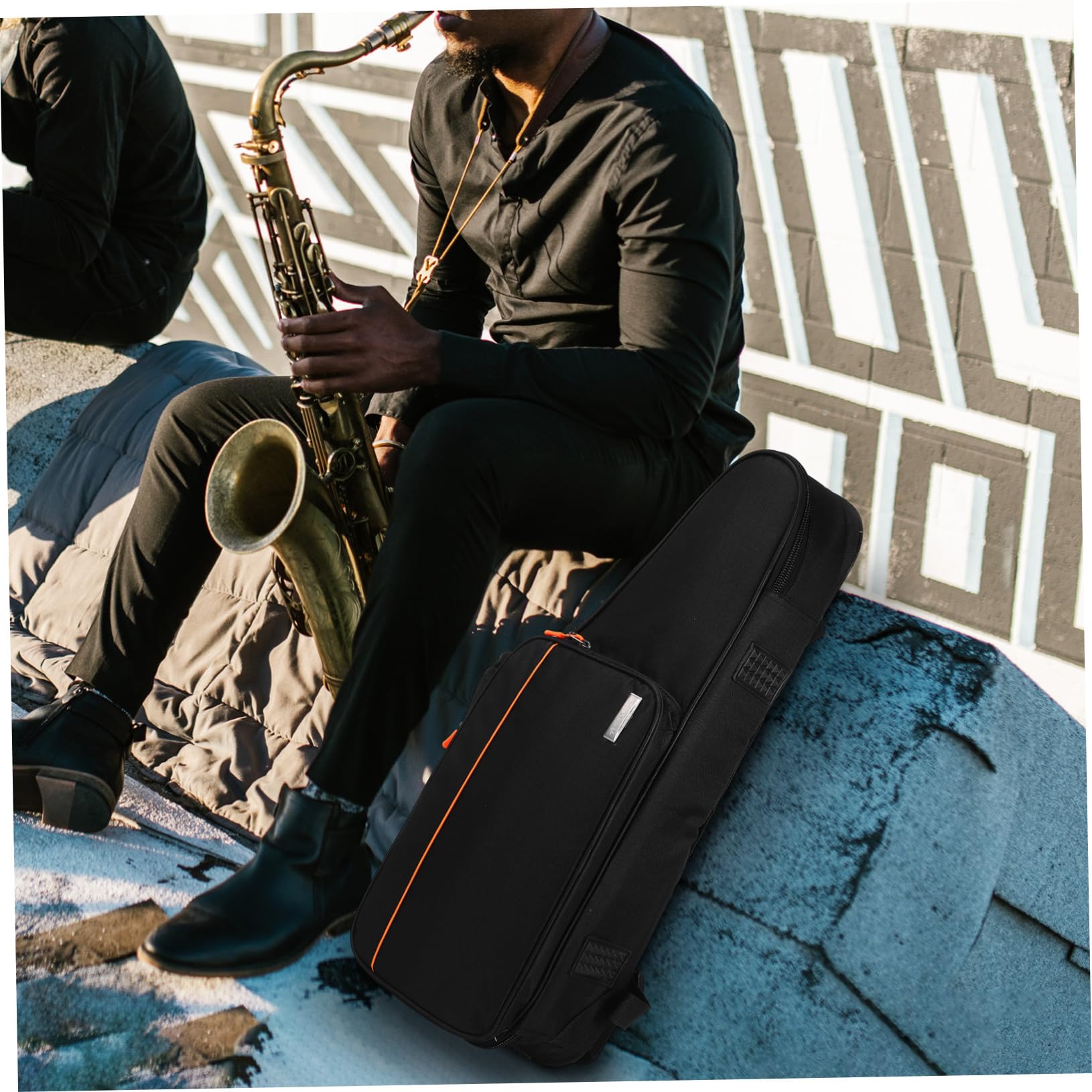 Bolsa para Saxofón Tenor de Tela Oxford Resistente al Desgaste con Doble Correa y Diseño Acolchado para Protección y Transporte Conciertos y Estudios Musicales