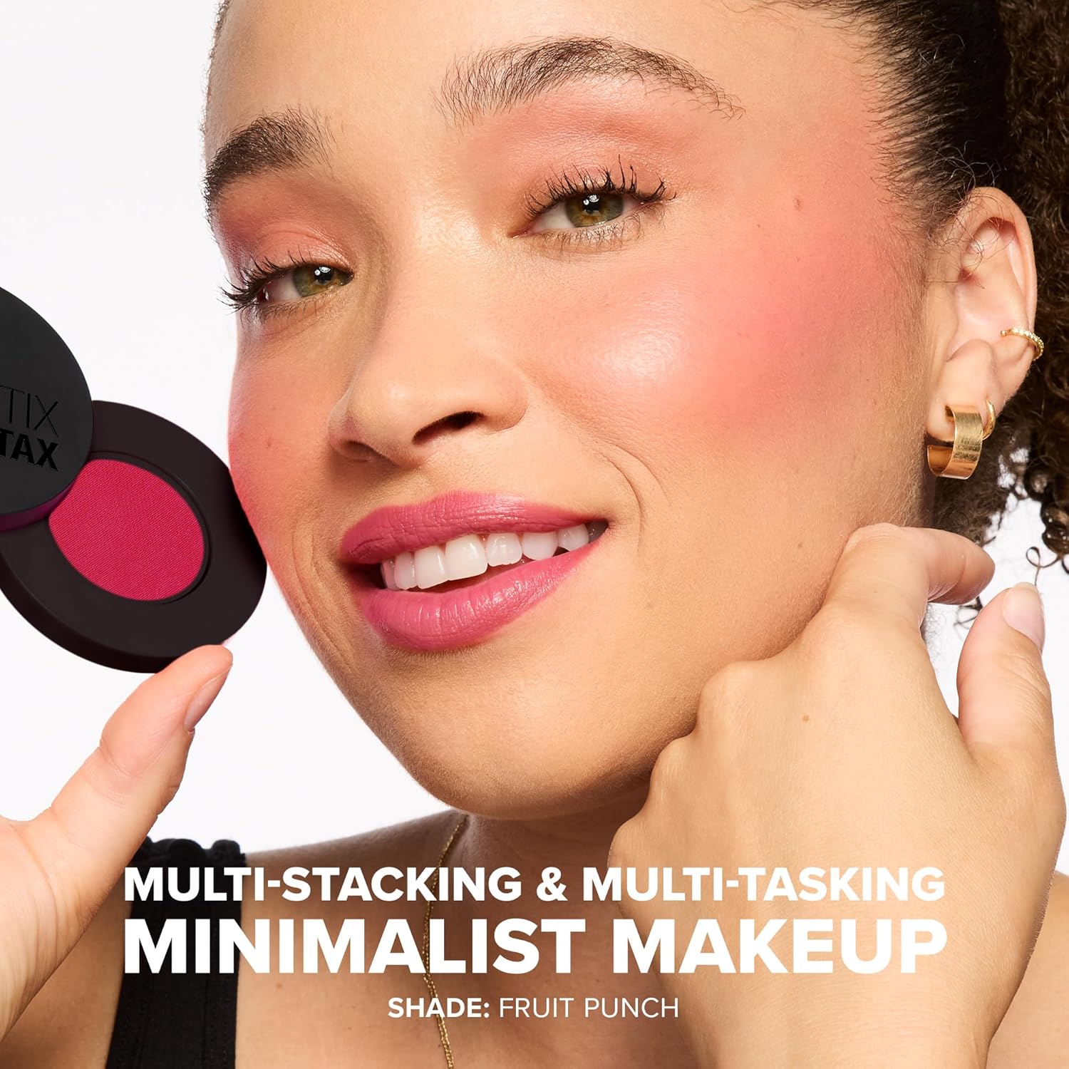 Nudestix STAX All Over Color Blush Balm – Multi-Use Cream Blush for Cheeks, Eyes & Lips with Soft Matte Finish